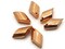 6 24mm Copper Faceted Diamond Shaped Vintage Copper Plated Plastic Beads